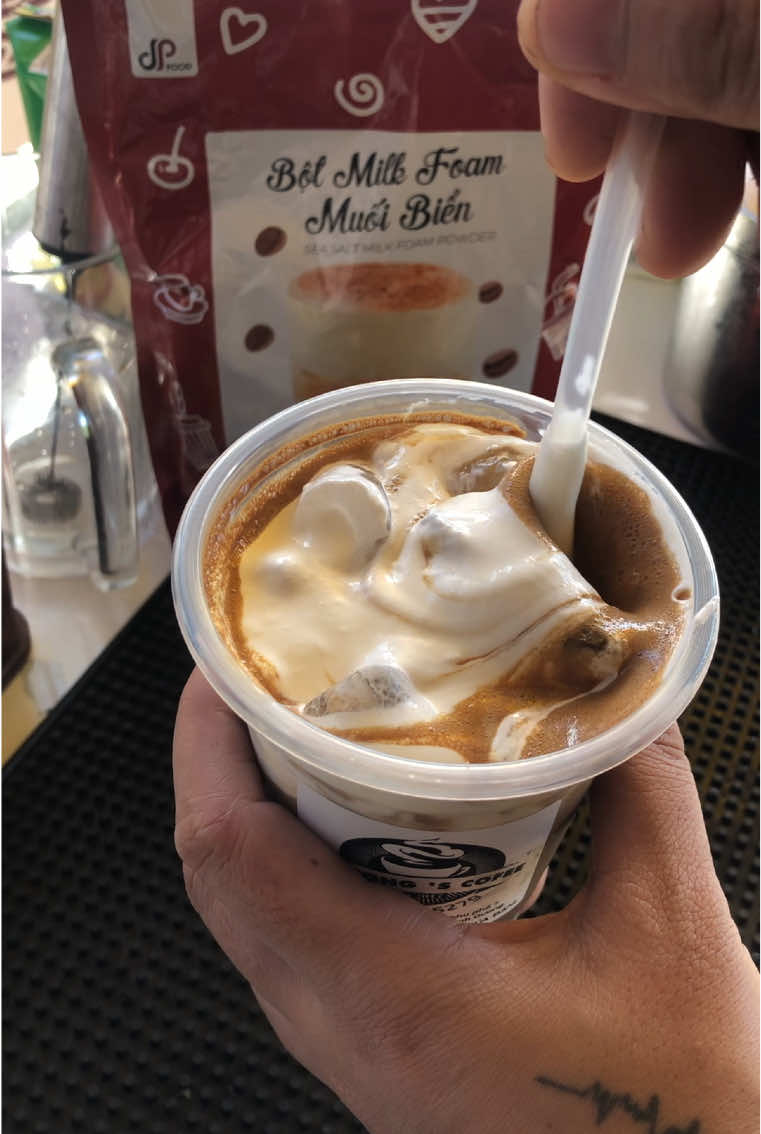 Bột Miu Foam Muối biển gói 500g tiết kiệm,tiện lợi. Bột Miu Foam Muối biển nguyên liệu làm kem muối thơm ngon,sánh mịn,tiện lợi. #viralvideo  #xuhuong  #nguyênliệuphachế  #Thươngscoffee 