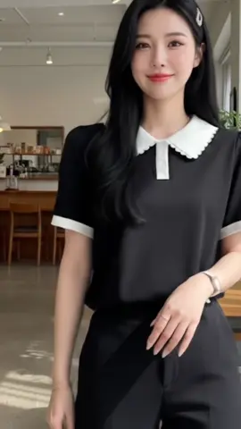 #เสื้อดำ #เสื้อคอปก #เสื้อผ้าผู้หญิง 