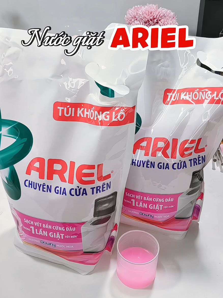 Giặt 1 lần là sạch gấp 3, thơm kiểu nịnh mũi luôn 😍 Combo túi to xài hoài không hết, mà áo quần lúc nào cũng trắng sáng 💚 Ariel đúng kiểu “chân ái” của team mê đồ sạch thơm 🧺 #ARIEL #nuocgiat #nuocgiatquanao #giadungtienich #nuocgiathuongnuochoa 