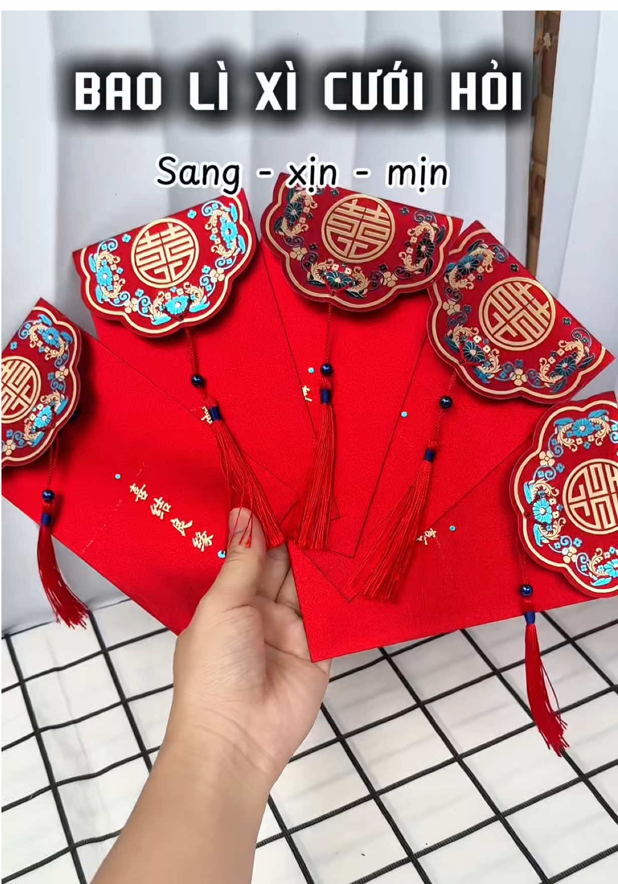 Bao lì xì cưới hỏi, bê tráp siêu đẹp siêu sang ♥️ #emthuygiadung #baolixi #baolixibetrap #baolixicuoihoi 