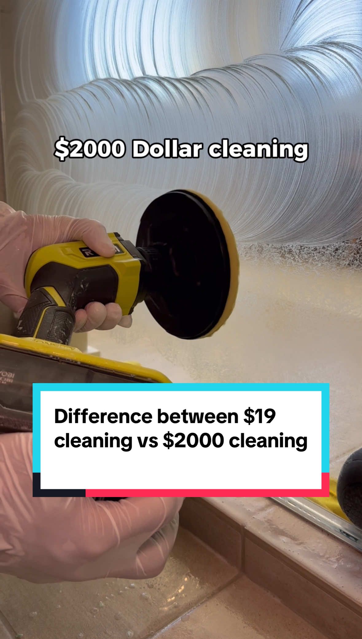 Difference between $19 dollar cleaning vs $2000 dollar cleaning Tools and products I use can be found in my link in bio 😉 #deepcleaning #cleaningservice #showercleaning #watermarks #CleanTok 