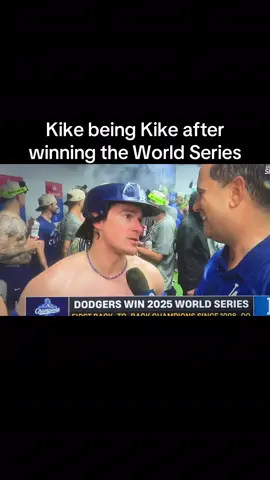 Kiké Hernández being his iconic self after the World Series win 😂💙 #WorldSeriesChamp #KikeHernandez #MLB #BlueJays #BaseballVibes     
