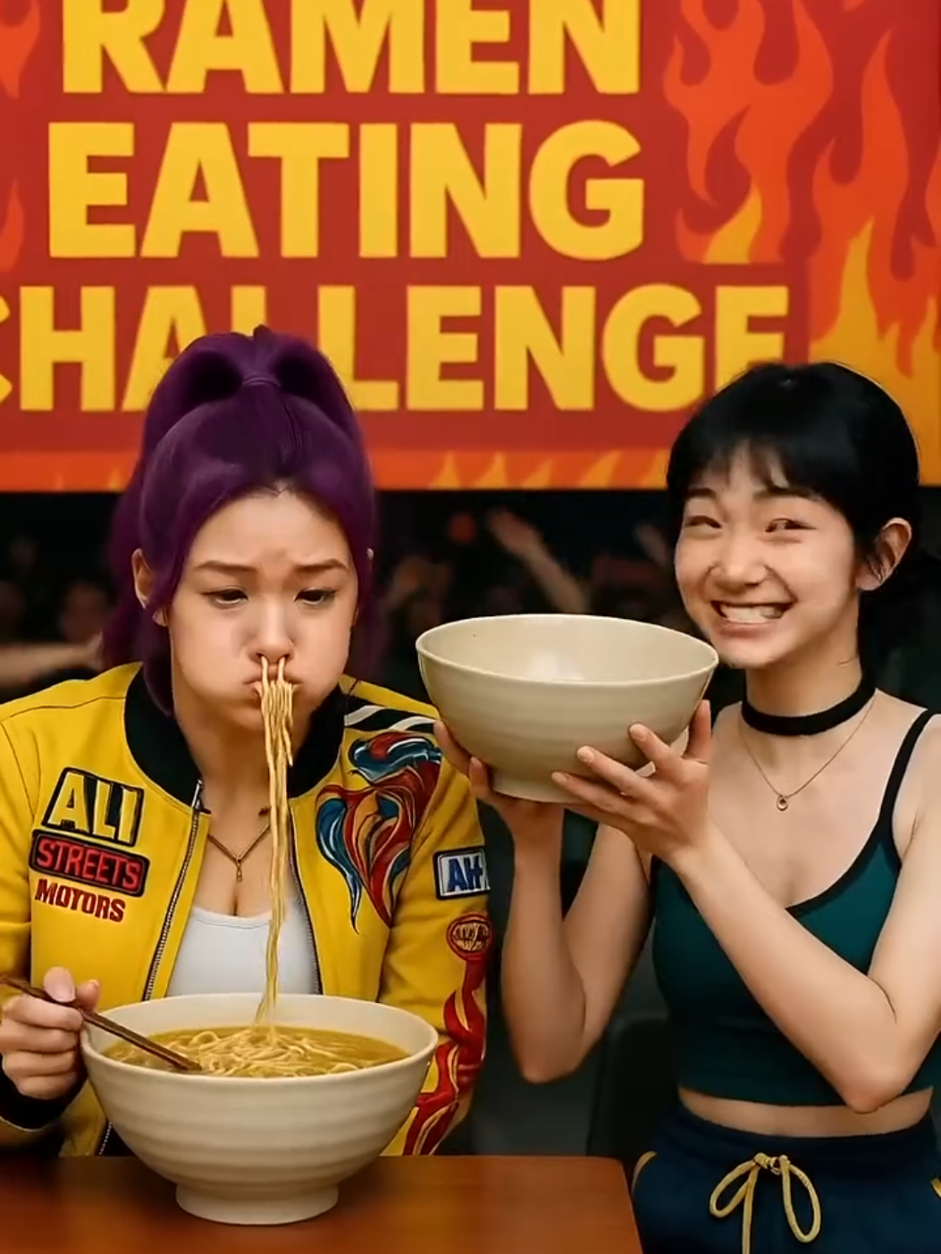 Ramen Noodles Eating Challenge 🍜🍜 #creatorsearchinsights 