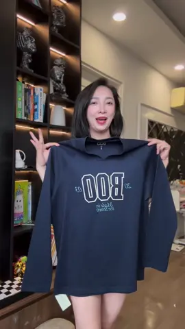 Áo Nỉ Boo Dài Tay Overfit Ragl#aoni #livetiktok #thoitrangnu #homnaymacgii 