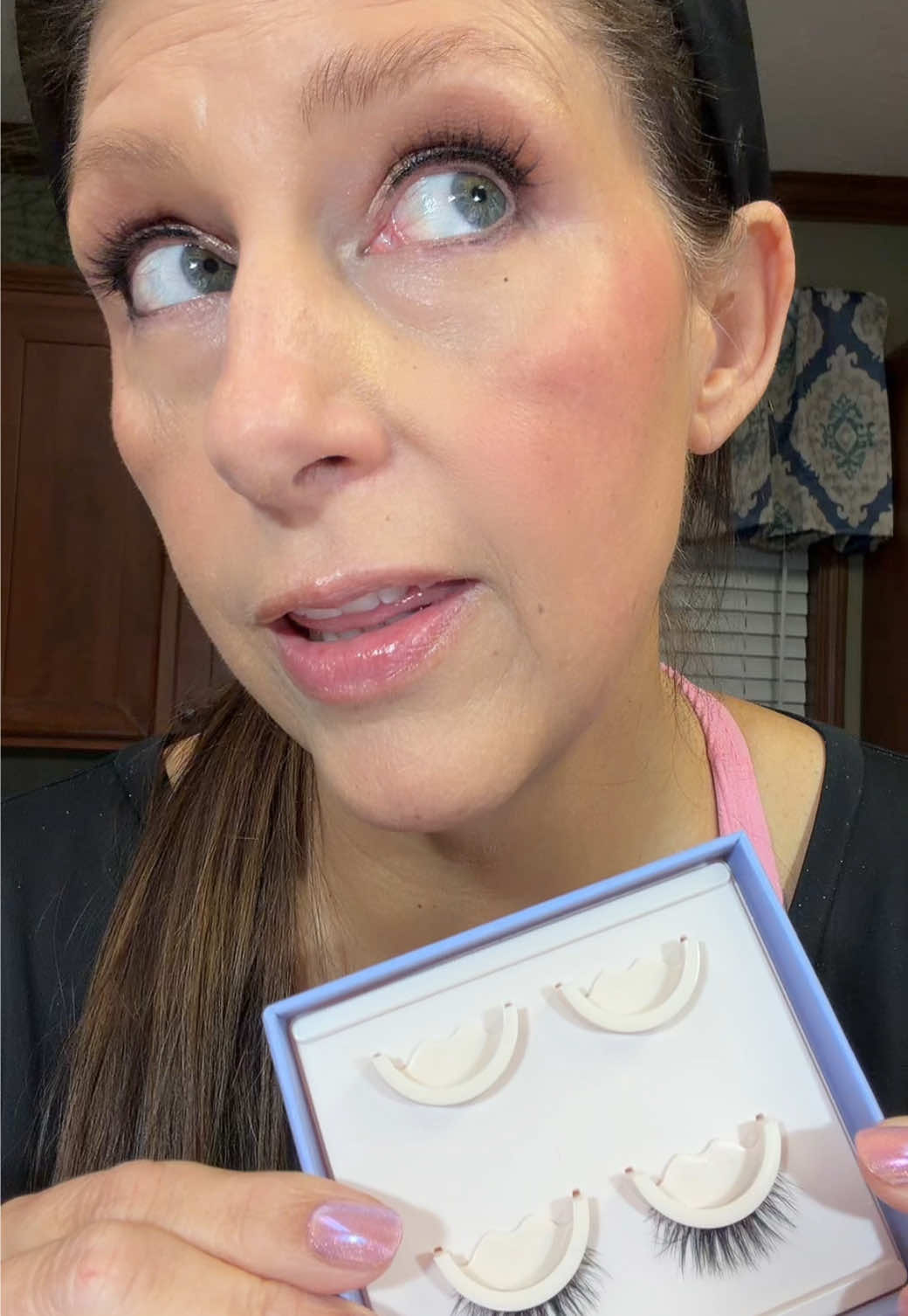 But how easy are they?? Velour Beauty’s Self-Adhesive Lashes are the ultimate 5-second glam hack 💁‍♀️ No glue, no magnets — just peel, stick, and go. Reusable up to 5+ wears and so comfy you’ll forget you’re wearing them 👁️💖 #T#TikTokShopBlackFridayV#VelourBeautyV#VelourLashesl#lashhackmakeuphacks