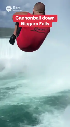Laying down a perfect cannibal off of Niagara Falls and previous a splash of a lifetime#niagara Falls #JumpingOffAtNiagaraFalls #JumpingNiagaraFalls