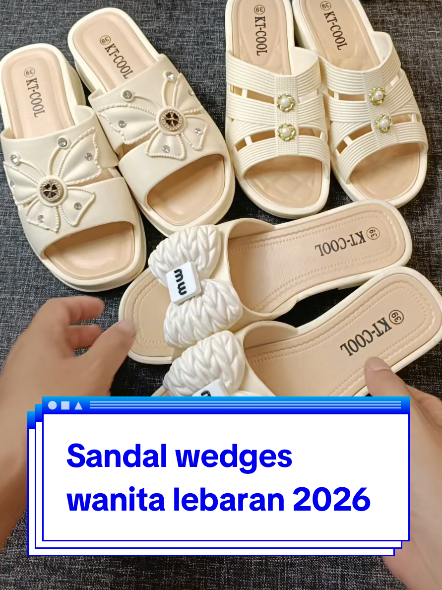 Membalas @julianimundari   Sandal wanita wedges karet empuk dan tinggi elegan buat lebaran terbaru 2026 model Korea style, mewah elegan, high heels, cocok buat ibu-ibu yang elegan kualitas ori branded Disclaimer : harga bisa berubah sewaktu-waktu, makanya buruan check out sebelum harga kembali normal #sandalkoreanstyle #sandalwanita #sandalwedges #sandalkaret #sandalantislip 