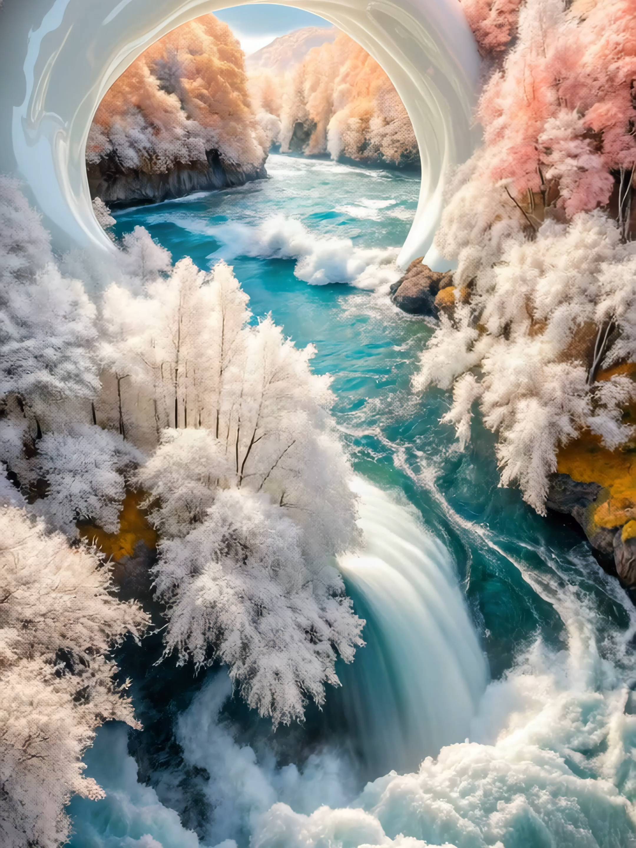 AIでしか描けない絶景8　#癒し #aiart #幻想的な風景 #神秘的 #fantasy