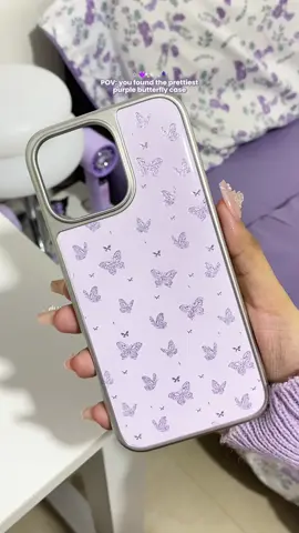 Girl I’m inloveeeee with this purple butterfly phone case! 💜🥹 #phonecase #iphonecase #purplephonecase #purple 