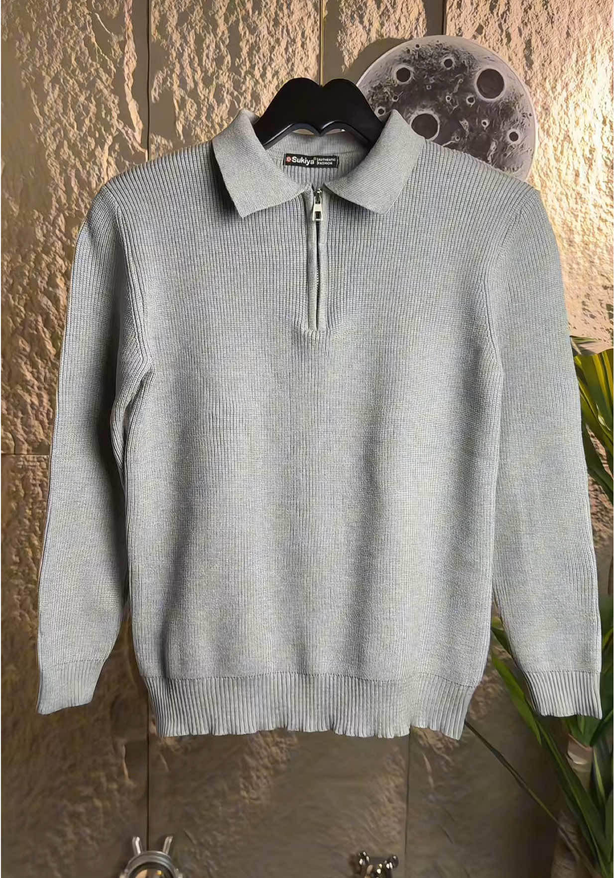 Áo Len Nam Kéo Khóa Cổ Bẻ SUKIYA Chất Len Lông Thỏ Đẹp Mềm Mại#aolen #aolennam #aolenlongtho #thoitrang #outfit 