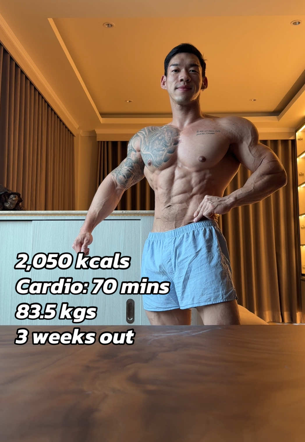 Carb อย่างต่ำ และ นอนอย่างน้อย ลถยต่อ 👾 #mensphysique #นักกล้าม #3weeksout #ลดไขมันสร้างกล้ามเนื้อ 