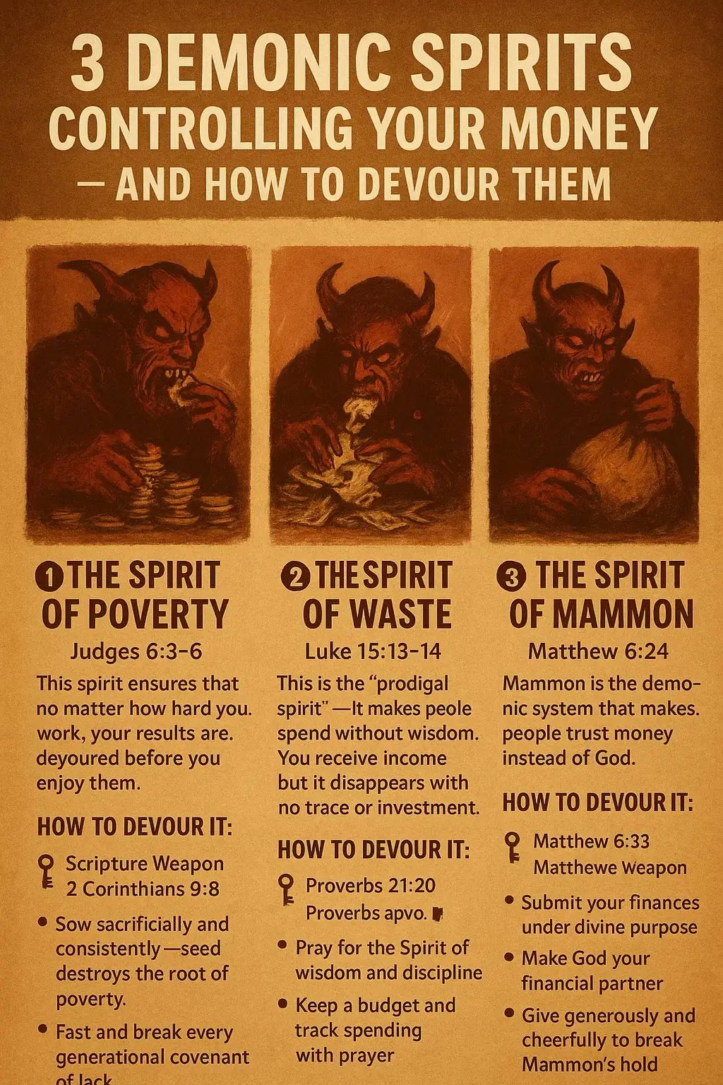 Lay your finances in the throne of mercy or else you will might be a victim for a long time…