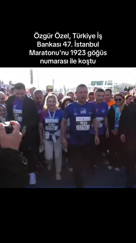 Özgür Özel, Türkiye İş Bankası 47. İstanbul Maratonu'nu 1923 göğüs numarası ile koştu #özgürözel #chpgböö #chp 