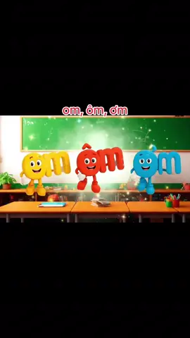 Bé học vần om, ôm, ơm❤️❤️❤️#giaovientieuhoc #xuhuongtiktok #hocvan #video 