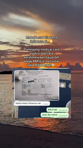 Mahal betul bila kena influenza ni…😷 Pemegang medical card evolusi dah rasa keistimewaan bayar bill klinik RM16 je dari total bill RM300 lebih😱  Bulan ni coverage medical card Evolusi masih dalam kempen 6 Juta lagi tau. Carum harga sama tapi dapat coverage setahun yang luar biasa 🤯💸 AYUHHHHH⏰  #fypシ゚viral #MedicalCard #greatEasternTakaful #JomApplySekarang 