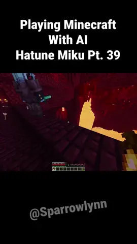 Miku’s challenge was to protect me in the nether not fight me 💀 (full vid on the utube)#Minecraft #minecraftmemes #hatsunemiku #miku #fyp #
