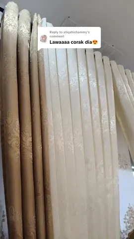 Replying to @atiqahishammy bila kena cahaya baru timbul corak dia. kain jenis shining dan ringan nak pasang senang 