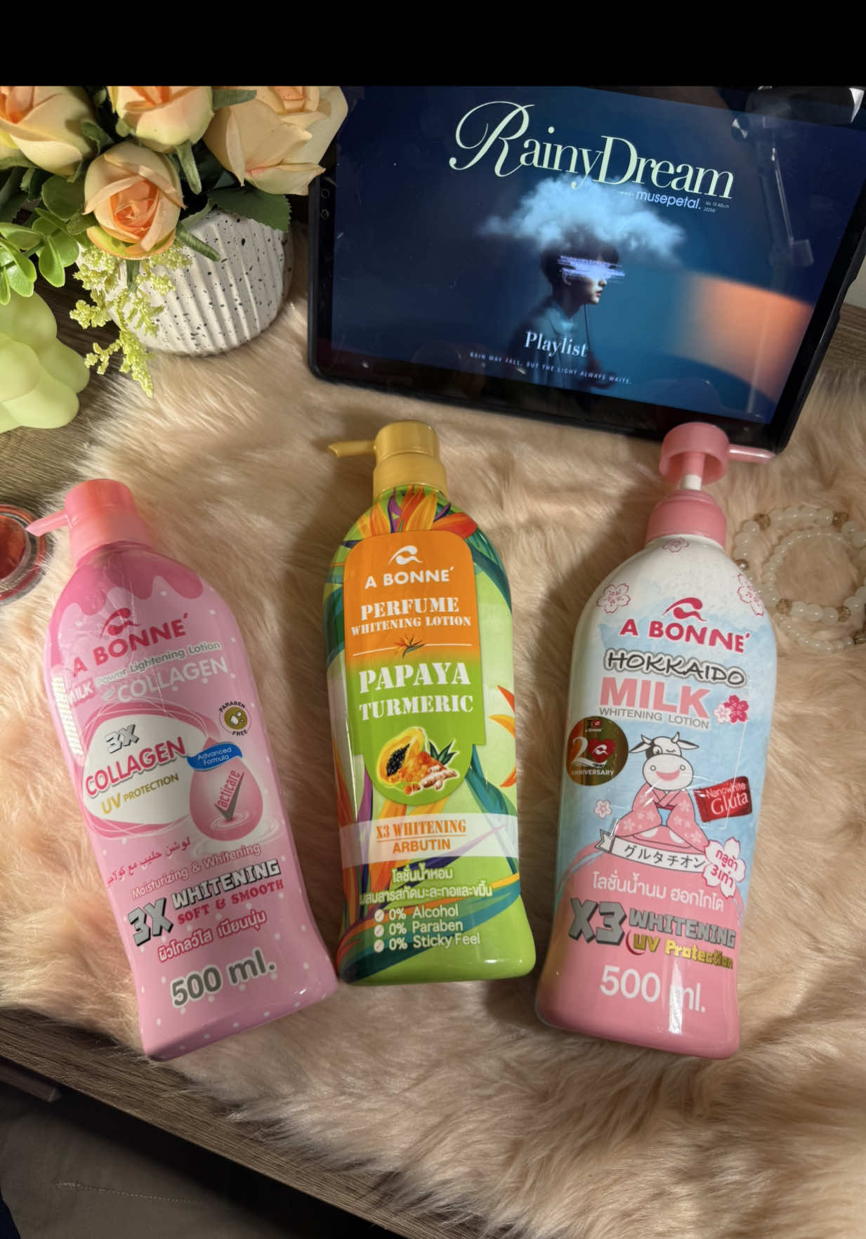 ✨Each A Bonne lotion may kanya-kanyang glow! 💕 Collagen for plump skin, Papaya Turmeric for bright days, and Hokkaido Milk for that night repair glow. 🫶 #ABonneLotion #ABonnePhilippines #SkinCare #SkinWhitening #TikTokFindsPH Pangpaputi Pangpakinis Skin Whitening 