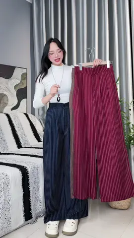 Quần kẻ sọc mềm mịn hách dáng #hiennguyen6666666 #thoitrangnu #quankesoc #quanongrong #quanongsuong 