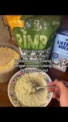 pakein ini langsung bree #bulkingseason #oatmeal #rolledoats #bulking #fyp 