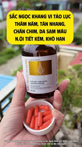 CÔNG DỤNG:  • Hỗ trợ làm đẹp da, hạn chế sạm da, nám da, hỗ trợ làm chậm lão hoá da.  • Hỗ trợ tăng cường nội tiết tố nữ, giúp hạn chế các biểu hiện do suy giảm nội tiết tố nữ. ĐỐI TƯỢNG SỬ DỤNG: Người có nhu cầu làm đẹp da, người bị nám, sạm da, lão hoá da. Phụ nữ mãn kinh, tiền mãn kinh, người bị suy giảm nội tiết tố nữ với biểu hiện: suy giảm sinh lý, bốc hoả, đau đầu, chóng mặt, mất ngủ. CÁCH DÙNG: Dùng 3 viên/lần x 2 lần/ngày. Uống trước hoặc sau ăn 60 phút. Thời gian sử dụng tối thiểu 3 tháng để đạt hiệu quả. #sacngockhang #vitaoluc #namtannhang #noitiettonu #khohan 