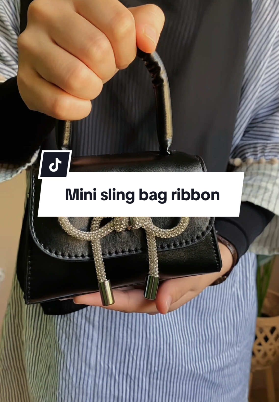 sling bag ribbon edition ✨🖤  #slingbag #minislingbag #hangbag 