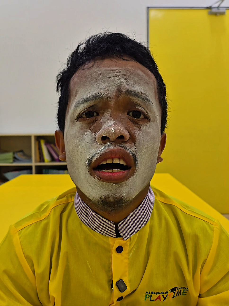 Day one mengaji😆 @tadikaalbaghdadihq #mengaji #tadika #bilal 