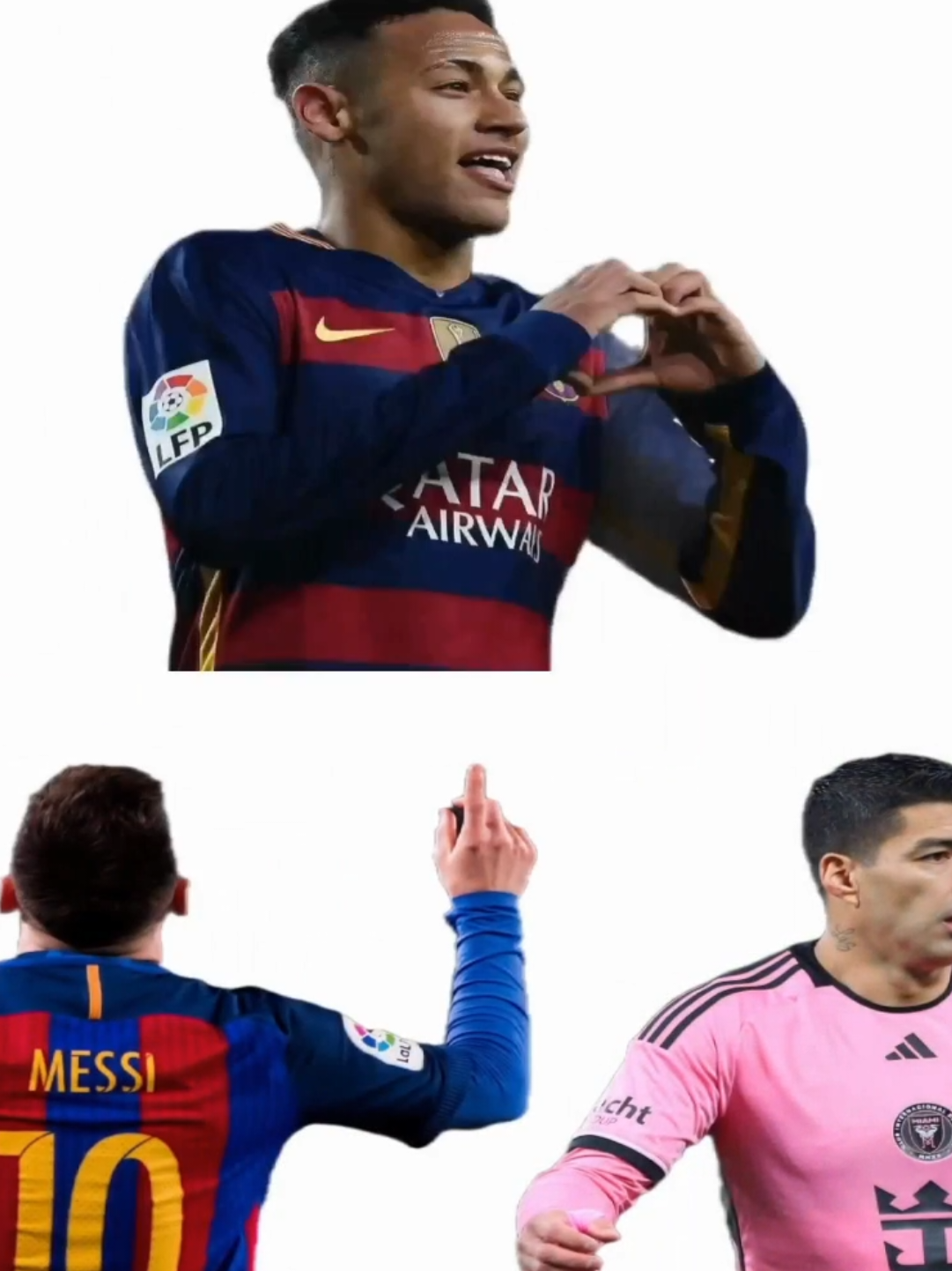 msn trio😢 #edit #messi #suarez #neymar #football #msn #barcelona #intermiami #santos #goal #trio #fyp #viral 