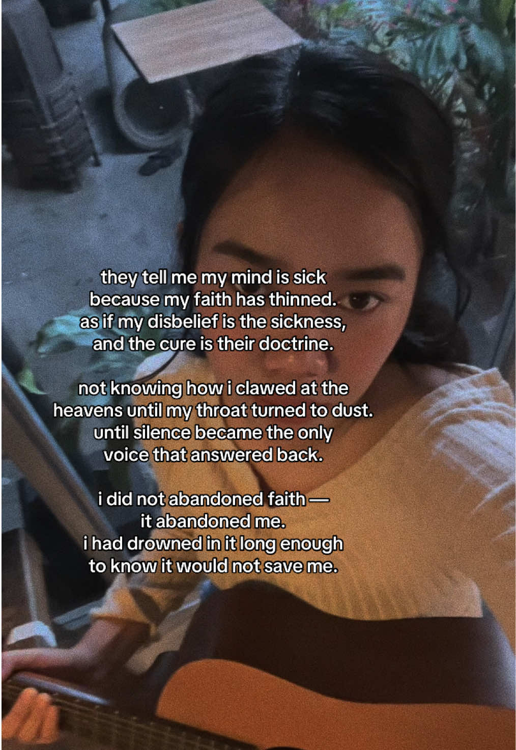 the crown of thorns their god hands me is not salvation, but mockery.