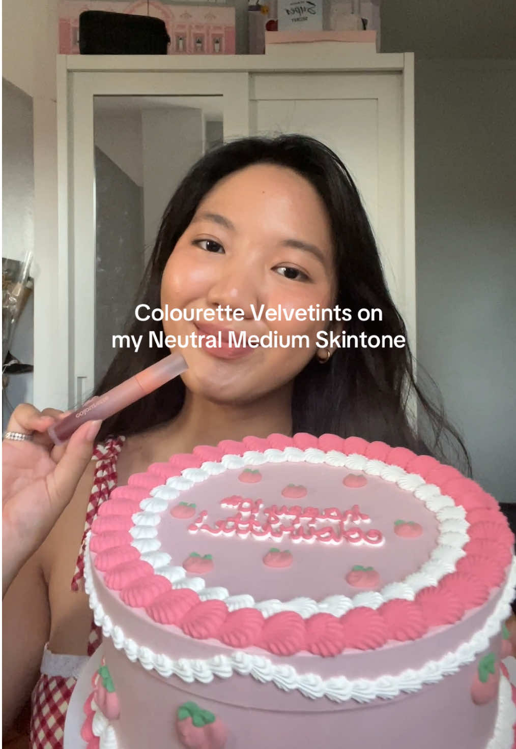 Wondering what the Colourette Velvetints look like on neutral medium skintone? Here's your guide  For reference: I'm in the shade Puerto sa First Base 💗 @Colourette Cosmetics @Nina Ellaine #fyp #colourette #makeup #velvetint 