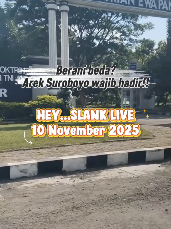 Arek-arek Suroboyo siap goyang bareng Slank! 🤘 Tanggal 10 November 2025 di Lapangan Kodikmar Gunungsari! HTM GRATIS, cukup bawa 2 bungkus HS Mild atau HS Slim bersegel! Gas pol rek, ojo sampek ketinggalan momen bersejarah iki 🔥 🎸 #SlankLive #SurabayaEvent #ArekSuroboyo #KonserSlank #BeraniKitaBedaTour 