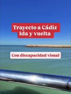 Trayecto  Cádiz con discapacidad visual@raybanmeta . #discapacidadvisual #ceguera #ciego #discapacidad #blind 