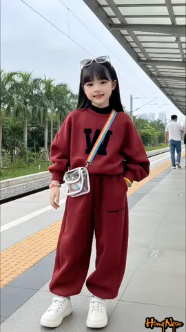 bé tự tin phong cách ấm áo với sét nỉ bông in chữ W nổi bật #bodothudongchobe #bododaitaychobe #thoitrangtreem #xuhuongtiktok 