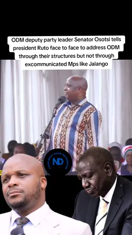 ODM deputy party leader Senator Osotsi tells president Ruto face to face to address ODM through their structures but not through excommunicated Mps like Jalango
