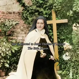 Saint Thérèse, the little flower please prsy for us #jesus #mothermary #saints #catholictiktok #saintthereseoflisieux 