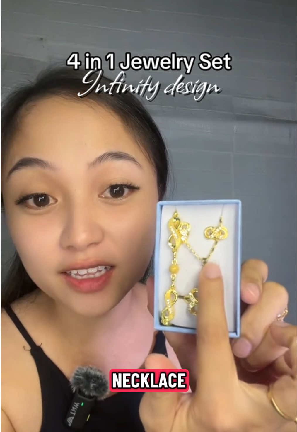 Mukang tunay na Gold sya, Tapos ang mura mura lang nya. #jewelryset #4in1jewelry #infinity #bangkokjewelry #gold