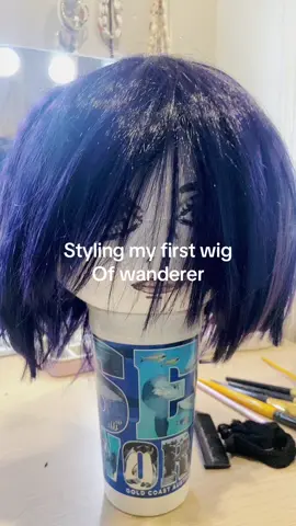 THIS IS MY FIRST TIME SO NO HATE PLS #wanderer #cosplaywig #genshin #fyp #viral 