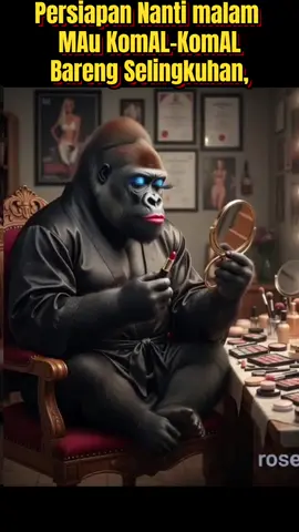 Mana tau ada yang ngelempar singa 🤲🏻 #contentcreator #ngakak #gorilla #foryoupage #makeup 