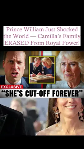 Prince William Just Shocked the World — Camilla’s Family ERASED From Royal Power!