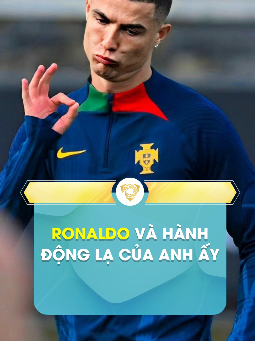 Hành động lạ của Ronaldo #bongda #ronaldo