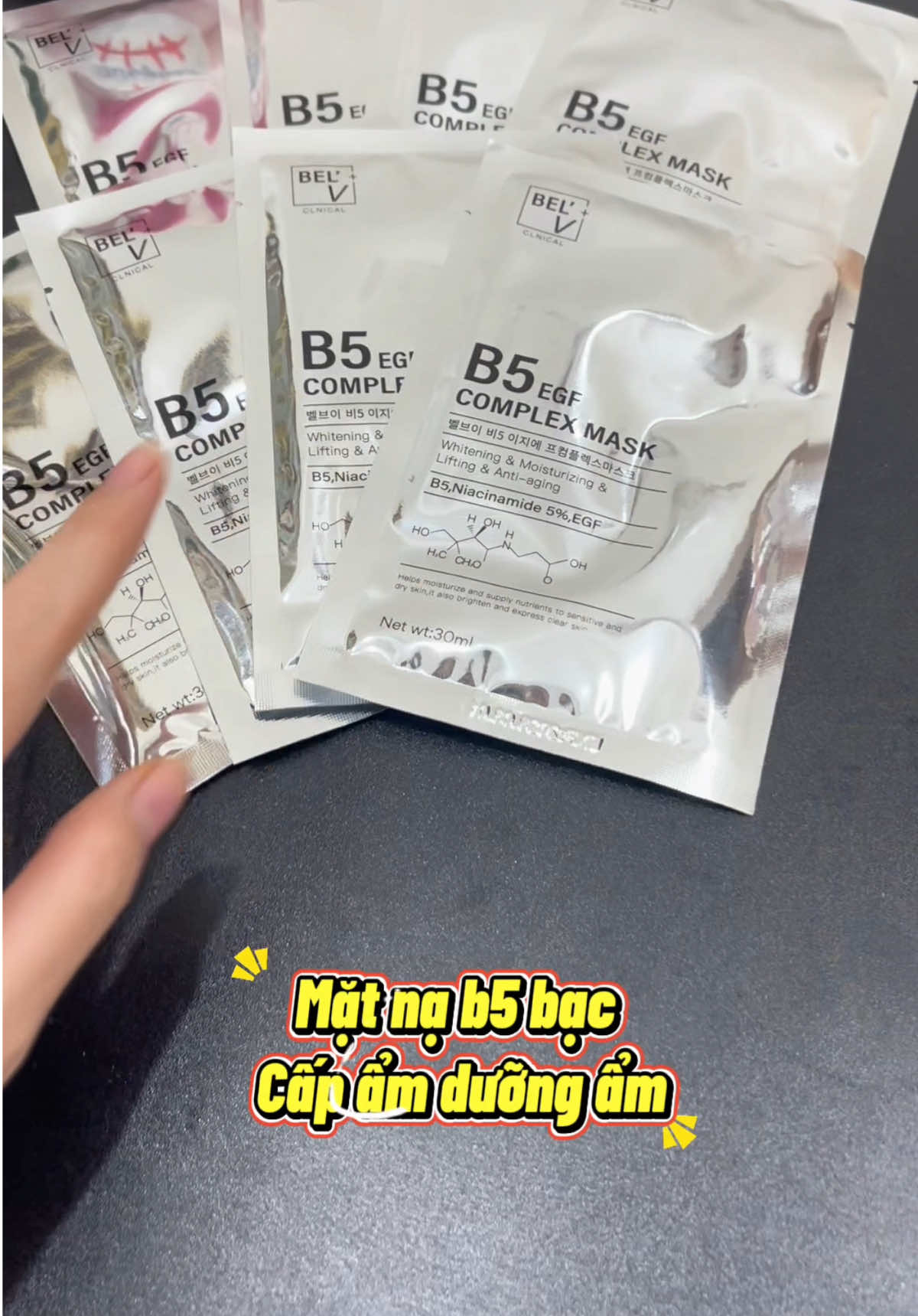 Mặt nạ b5 bạc cấp ẩm, hỗ trợ phục hồi da, của trung nha các bác tham khảo ạ #xuhuong #duongda #phunu 