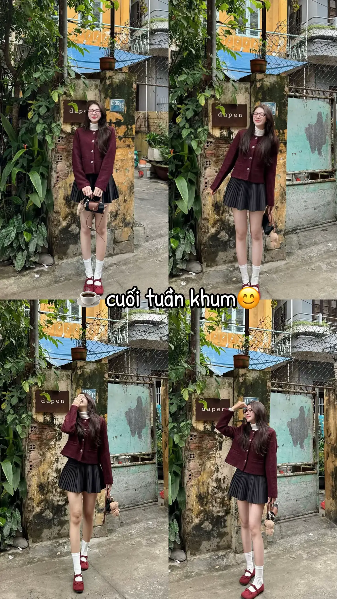 áo len mix chân váy siu xinhhh #outfitmuadong #outfitideas #phoidoxinh #aolennu #aodatweet 