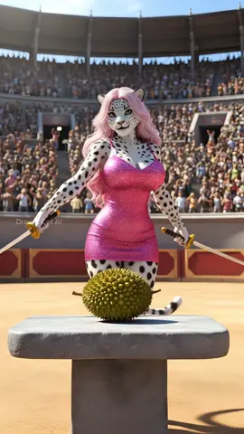 The durian carving contest: who will win? Part 2#story #fyp #cat #catstory #catoftiktok 