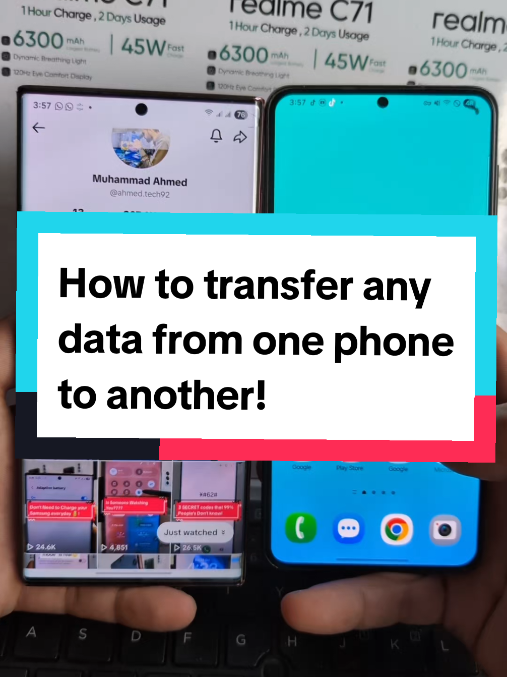 How to transfer any data from one phone to another? #android #data #transfer #samsung #tipsandtricks 