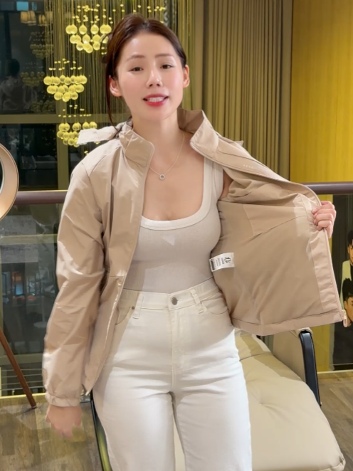 Áo khoác gió cao cấp chống nước cỡ này nha các bác ơi #huongly #review #tiktokshop #aokhoacgioguno #aokhoacgio #aokhoacguno #aogioguno