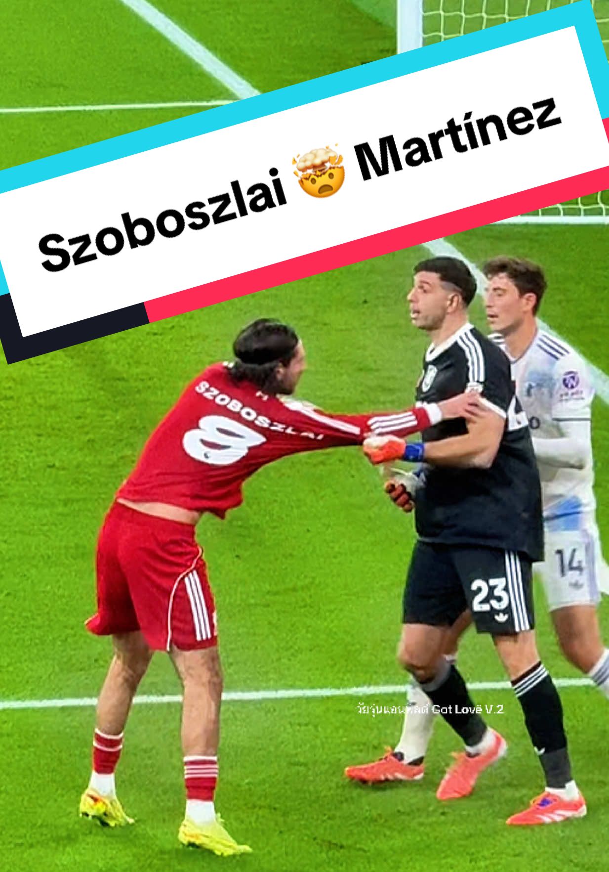 Dominik Szoboszlai vs Martinez 🤯 #Liverpool vs Aston Villa 2-0 last night  football player and goalkeeper reaction #PremierLeague 25/26 #footballtiktok #videoviral Anfield England UK.                                              A pályán is harcos vagyok. #dom Szobo | Emiliano Martínez Argentina goalkeeper. Amo el fútbol. Dibu