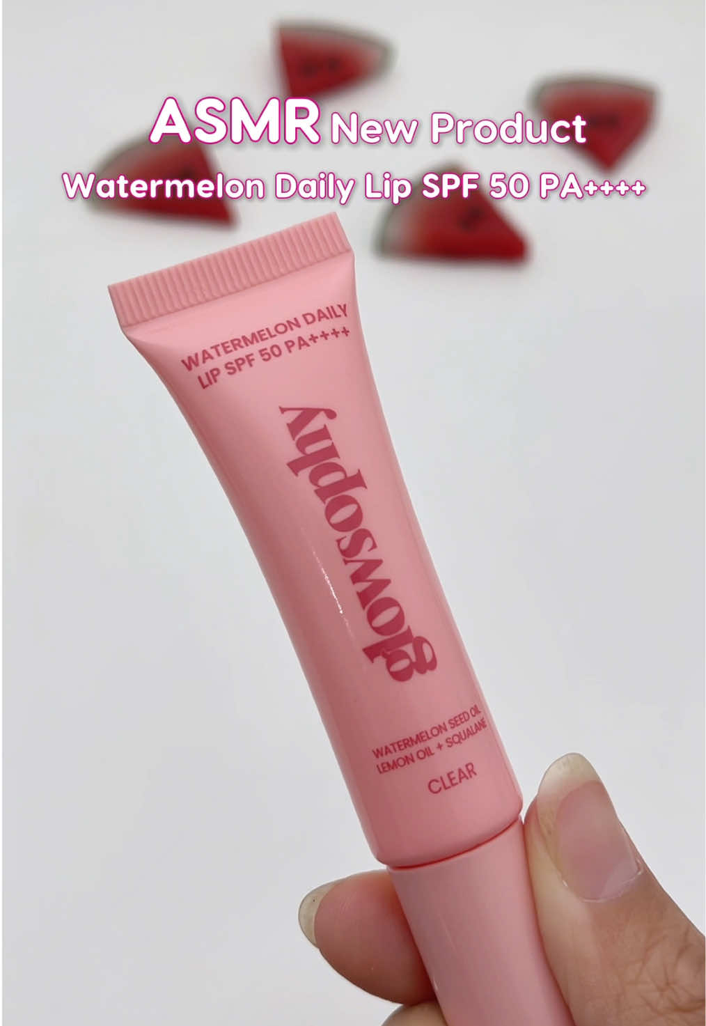 NEW from Glowsophy!! Lip SPF 50 PA++++ yang melindungi bibir, melembabkan, dan mencerahkan bibir jugaa 😍💗 #Glowsophy #NewProduct #ASMR #asmrvideo #lipspf 