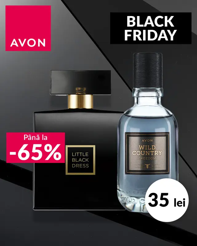 Black Friday la Avon cu până la 65% reducere la categoria Parfumuri🖤 Black Friday este în perioada 1-16 Noiembrie. Comandă produsele direct pe avon.ro cu livrare prin curier/easybox sau prin Reprezentant.💕 #BlackFriday #BlackFridayAvon