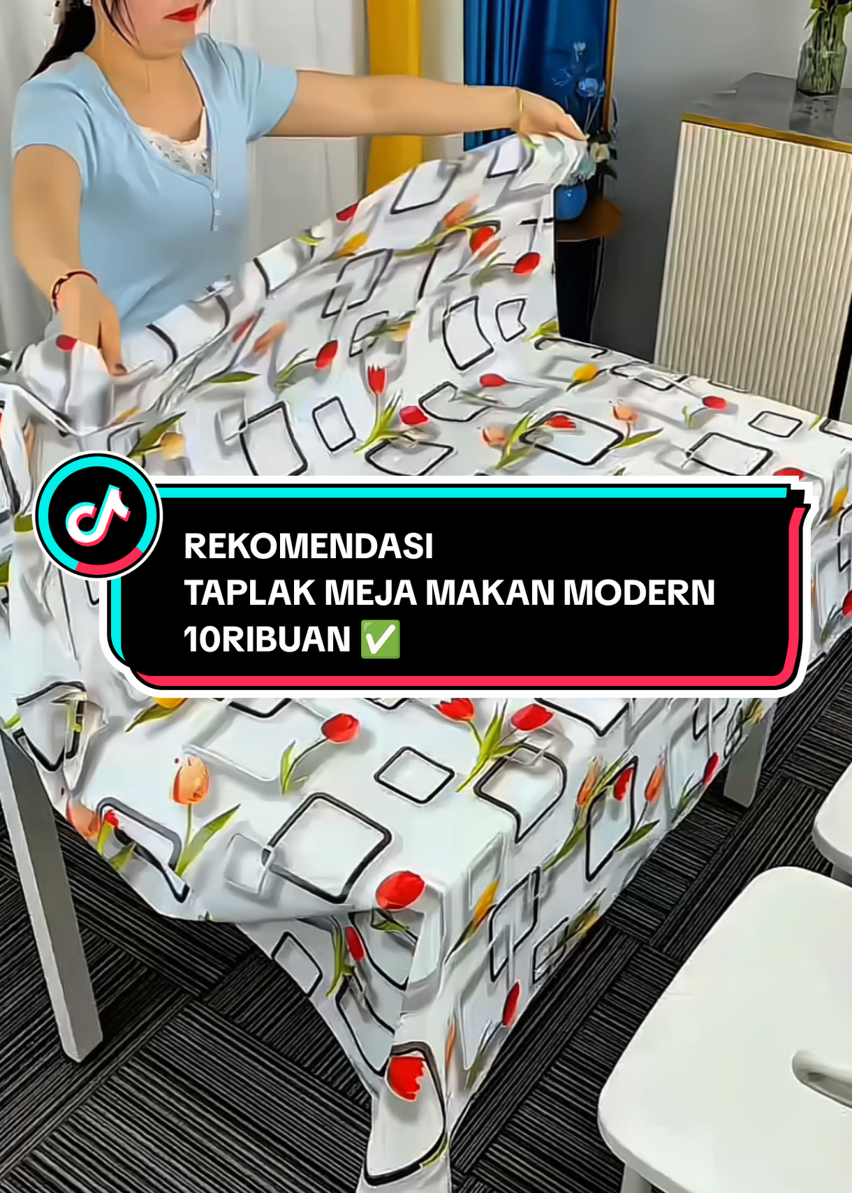 rekomendasi taplak meja makan modern 10ribuan, bikin meja makan bunda jadi makin mewah dan modern #taplakmeja #taplakmejamurah #taplakmejaantiair #tiktokshopindonesia 