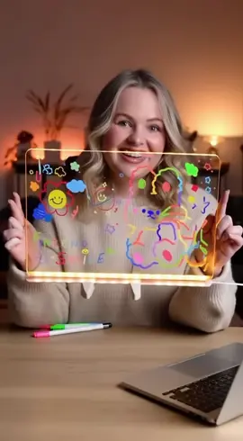 Make your notes glow in style! 💡✨ This LED Light Up Note Board comes with 7 color pens and a sleek acrylic design — perfect for your desk, office, or bedroom. USB powered, easy to use, and super fun for reminders, to-do lists, or cute messages. Change colors, change your mood — it’s the coolest desk upgrade you didn’t know you needed! 🔥 #LEDBoard #DeskDecor #HomeOffice #TikTokFinds #TopPicks